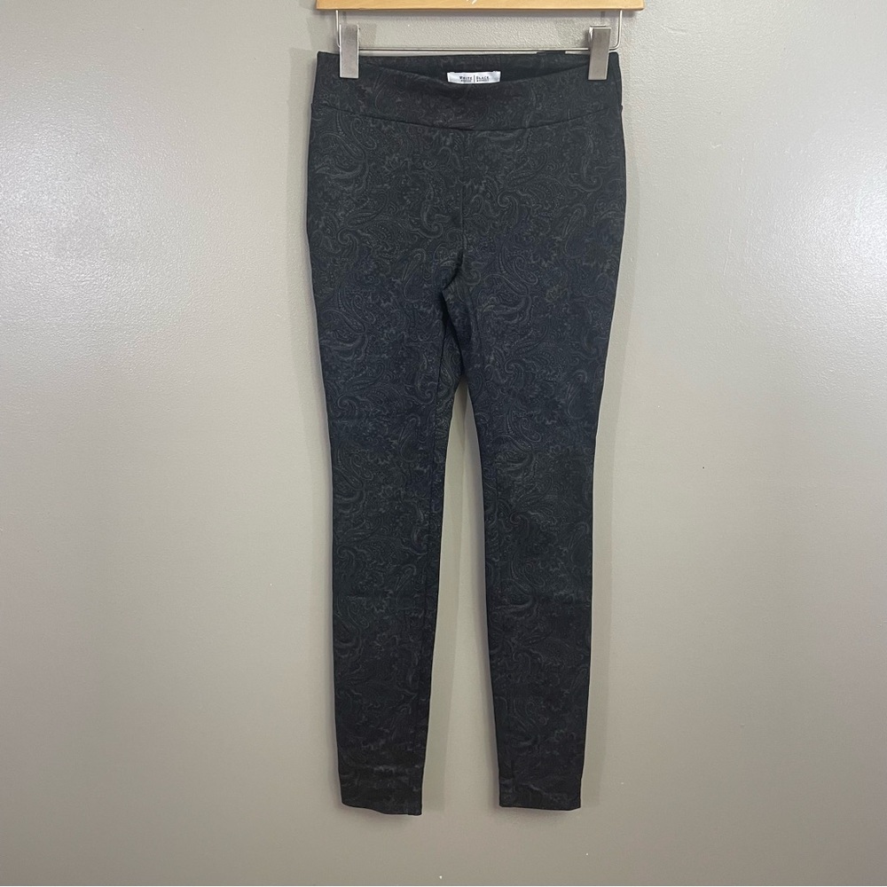 White House Black Market women’s XXS Gray Paisley Ponte Pant leggings